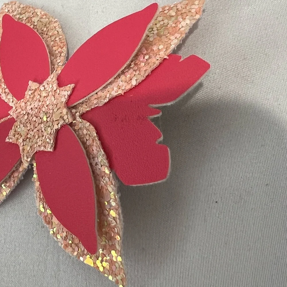Hair Bows Clips Cheer Bows Hair Clips for Girls Kids 4 Piece Handmade